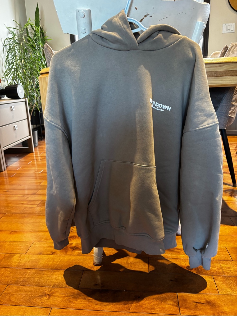 Men's Pullover Hoodie in Taupe with Minimal Logo (runs big)